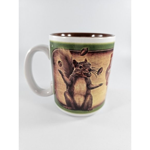 Rivers Edge Squirrel Ceramic Coffee Tea Large MUG 20 oz 4.5" Nutty - Picture 1 of 6